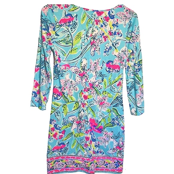 EUC Lilly Pulitzer Beacon Dress Bali Blue Sway This Way Size Small NWT - Picture 4 of 9